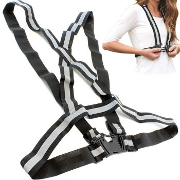 Atstarojoša drošības veste-josta motociklistiem, gājējiem, sportam/skriešanai | Reflective Safety Belt Vest