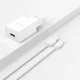Сетевое зарядное устройство Dudao A4EU USB-A 2.1A с кабелем Lightning, белое