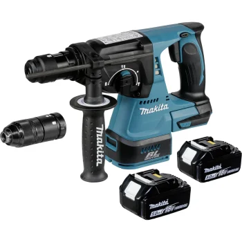 Akumulatora perforators Makita DHR243RTJ 18V ar 2x 5.0 Ah akumulatoriem un koferi