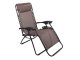 Folding Garden Lounger Zero Gravity with Table, Brown