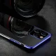 Caurspīdīgs TPU vāciņš priekš Samsung Galaxy S22+ ar metālisku rāmi, melns
