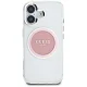 Guess IML Metal Colored Circle Classic Logo MagSafe vāciņš iPhone 16, rozā