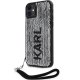 Karl Lagerfeld iPhone 11 / XR vāciņš Sequins Cord, sudraba