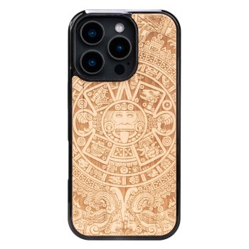 Bewood koka futrālis iPhone 16 Pro AZTEC CALENDAR ANIEGRE | Wooden Case for