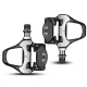 Rockbros LP-RD2BK Shimano SPD-SL šosejas pedāļi ar klučiem, melni/sudraba