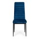 Samta ēdamistabas krēsli ar profilētu atzveltni 4 gab. komplekts, zils