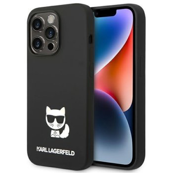 Karl Lagerfeld Silicone Choupette Body Case for iPhone 14 Pro Max, Black