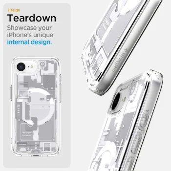 Spigen Ultra Hybrid MagSafe vāciņš iPhone 16e / 17e, Zero One White