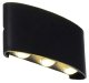 Up Down LED Wall Sconce Light, Indoor Outdoor Waterproof Lamp, 6W 4000K, Black