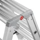 Saliekamās kāpnes Hailo Master D100 2 x 5 pakāpieni, sudraba krāsā