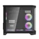 Datora korpuss Darkflash FT418 ar 6 aRGB ventilatoriem, melns