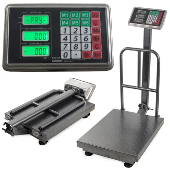 Elektroniskie platformas svari ar atzveltni 300kg LCD