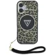 Guess HC IML Leopard Triangle Cord Strap MagSafe vāciņš iPhone 16, Brūns