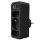 Сетевой разветвитель Maclean MCE248 F/B, 3 розетки, 2x USB-A, 2x USB-C PD 20W, черный