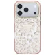 Чехол Guess IML Leopard Glitter Triangle Logo MagSafe для iPhone 17/18 Pro Max, розовый