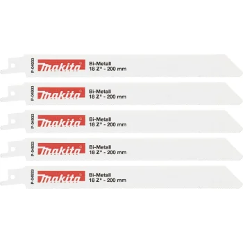Полотна для сабельной пилы Makita P-04933 BIM 200 мм 18 TPI, 5 шт.