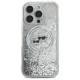 Karl Lagerfeld iPhone 16 Pro vāciņš Liquid Glitter Karl & Choupette Head MagSafe, caurspīdīgs