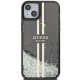 Apple iPhone 15 6.1\'\' Guess Liquid Glitter Gold Stripes Case Cover, Black | Telefona Vāciņš Maciņš Apvalks...