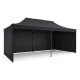 Plonos Garden Pavilion with 3 Walls 3x6m Black