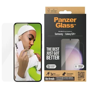 Закаленное стекло PanzerGlass Ultra-Wide Fit с аппликатором для Samsung Galaxy S24+