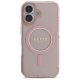 Guess iPhone 16 vāciņš IML Glitter Circle MagSafe, rozā