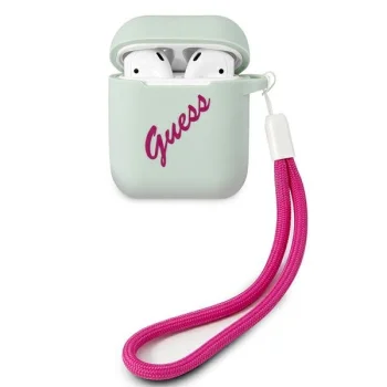 Apple AirPods 2gen / 1gen Guess Silicone Vintage Case Cover, Blue | Чехол для Наушников