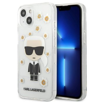 Karl Lagerfeld iPhone 13 mini vāciņš Flower Ikonik Karl Caurspīdīgs