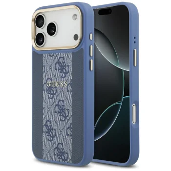 Чехол Guess 4G Stripe MagSafe для iPhone 17 Pro Max - Синий