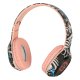 Bezvadu Bluetooth austiņas spēlēm ar RGB apgaismojumu, rozā
