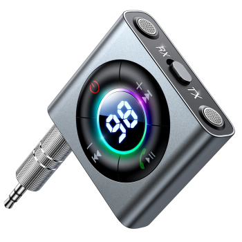 Joyroom JR-CB2 Car AUX Bluetooth Аудио Адаптер, Серый | Car Bluetooth Audio Receiver AUX for Car