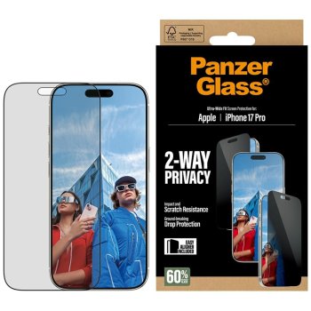 PanzerGlass Ultra-Wide Fit EasyAligner privātuma aizsargstikls iPhone 17 Pro