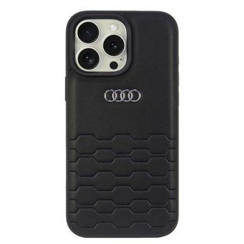 Audi sintētiskās ādas iPhone 16 Pro Max 6.9" melns/melns cietais vāciņš | Synthetic Leather Black/Black Hardcase...