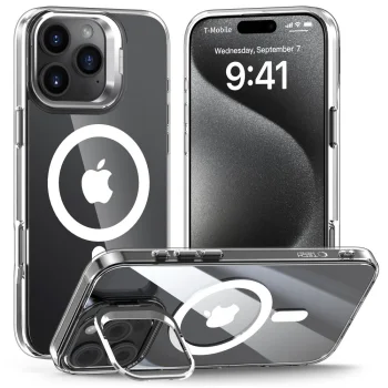 Apple iPhone 16 Pro Max 6.9'' Tech-Protect MagStand MagSafe Case Cover, Clear | Чехол Обложка Бампер...