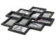 Liels 3D multifotorāmis 10 fotogrāfijām, melns