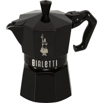 Bialetti Moka Exclusive 3 Tašu Espresso Kafijas Kanna, Melna