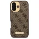 Guess iPhone 16 Plus Case 4G Logo Plate MagSafe, Brown
