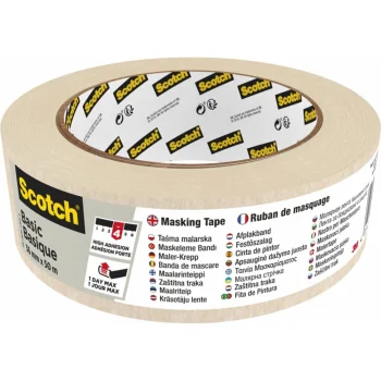Малярная лента Scotch Masking Tape Basic 2010/36, 36 мм x 50 м, бежевая