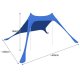 Large Beach Tent Sun Shelter Canopy Trizand 20982 with UV50+, Blue