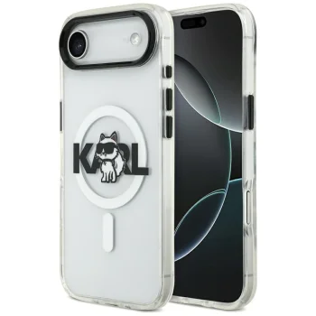 Karl Lagerfeld IML Choupette Sketch Logo MagSafe vāciņš iPhone Air, caurspīdīgs