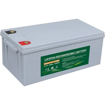 Литий-железо-фосфатный аккумулятор LiFePO4 12.8V, 200Ah, серый