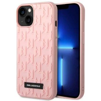 Чехол Karl Lagerfeld 3D Monogram для Apple iPhone 14 Plus / 15 Plus, розовый