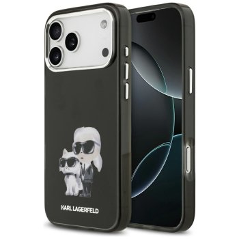 Karl Lagerfeld IML Aquarelle & Choupette Logo MagSafe vāciņš iPhone 17 Pro Max - Melns | Phone Case Cover Black