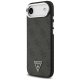 Guess iPhone 17 Air vāciņš 4G PU Leather Case with Triangle Logo, melns