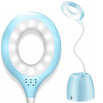 Аккумуляторная настольная LED лампа с органайзером, Синяя