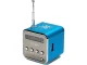 Bezvadu mini skaļrunis ar FM radio un Bluetooth 5.0, zils