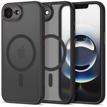 Tech-Protect iPhone 16e / 17e Case MagCam MagSafe, Translucent Black