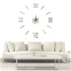 Sienas Pulkstenis Konstruktors ar Romiešu Cipariem 130cm, Sudrabs/Spogulis | Wall clock DIY