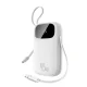 Baseus EnerFill FC31 20000mAh 45W jaudas banka ar digitālo displeju un 2 iebūvētiem kabeļiem (USB-C + Lightning) -...