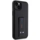 BMW iPhone 14 Plus / 15 Plus vāciņš Grip Stand Hot Stamp, melns