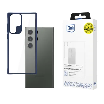Чехол 3Mk Protection Satin Armor Case+ для Samsung Galaxy S24 Ultra, синий/прозрачный